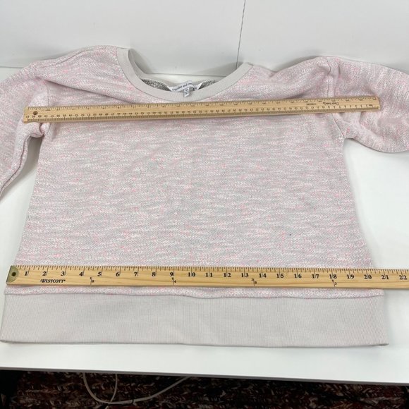 Cupcakes and Cashmere Pink/Gray/Blue Teo Space Dyes Knit Sweatshirt Size Medium - Picture 8 of 8